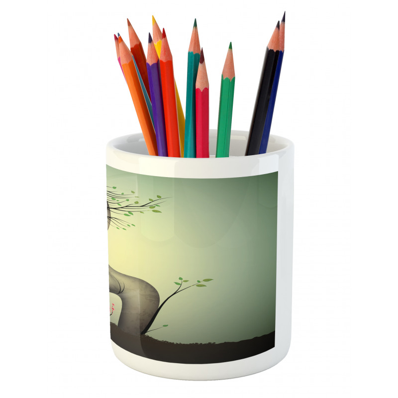 Surrealist Woman Shape Pencil Pen Holder