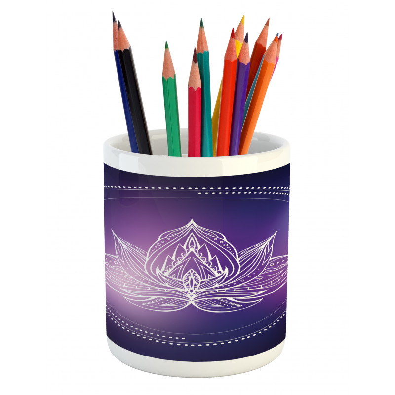 Lotus Flower Space Pencil Pen Holder