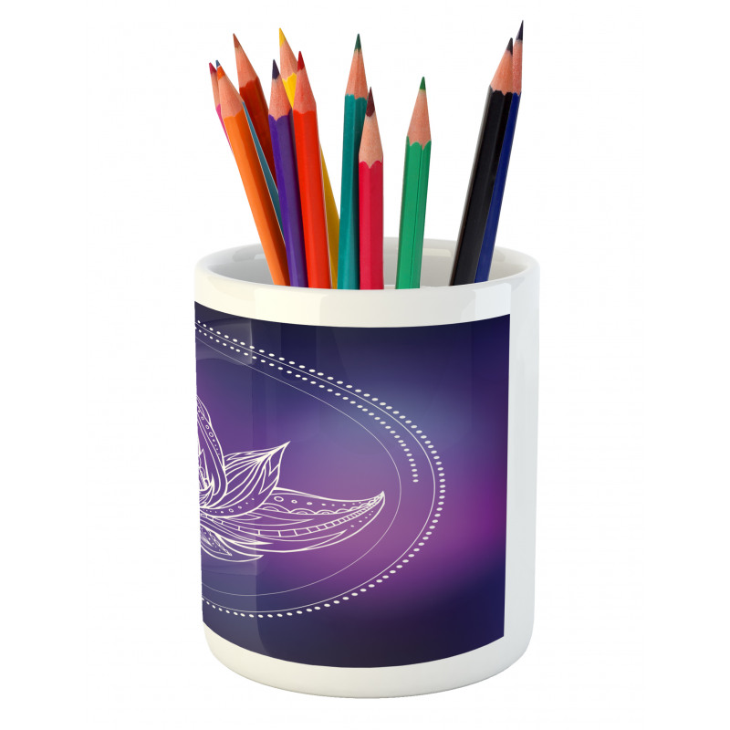 Lotus Flower Space Pencil Pen Holder