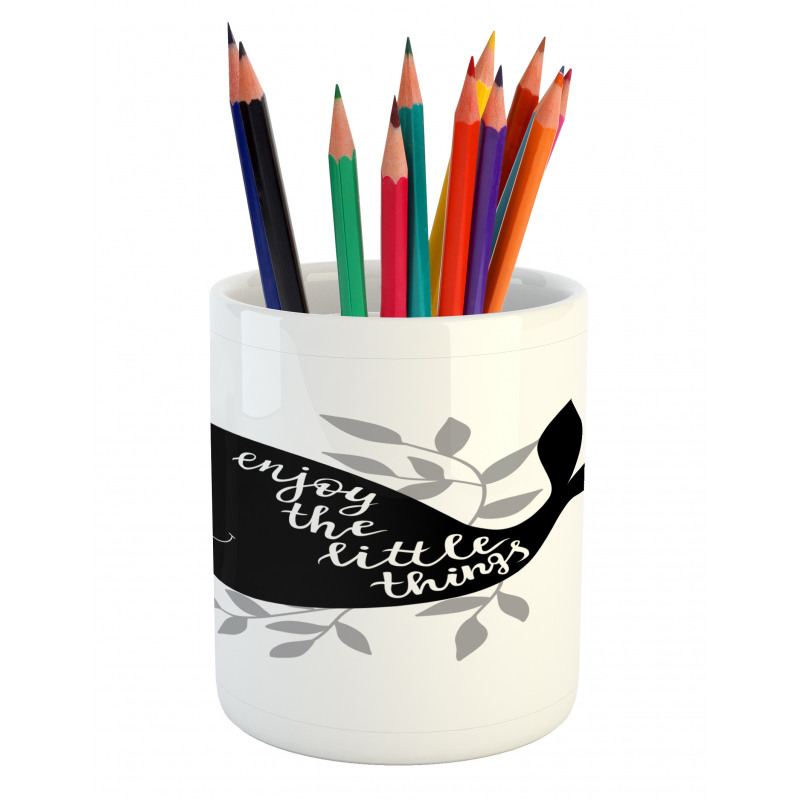 Ocean Whale Silhouette Pencil Pen Holder