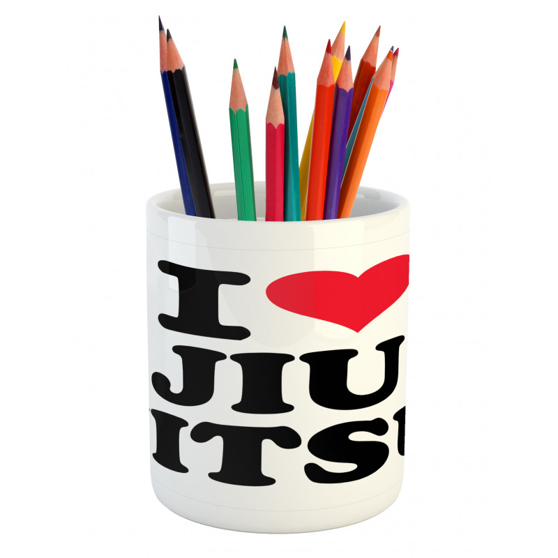 I Love Typography Pencil Pen Holder