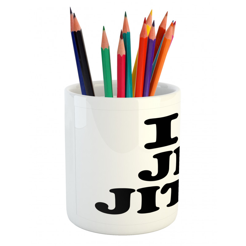 I Love Typography Pencil Pen Holder