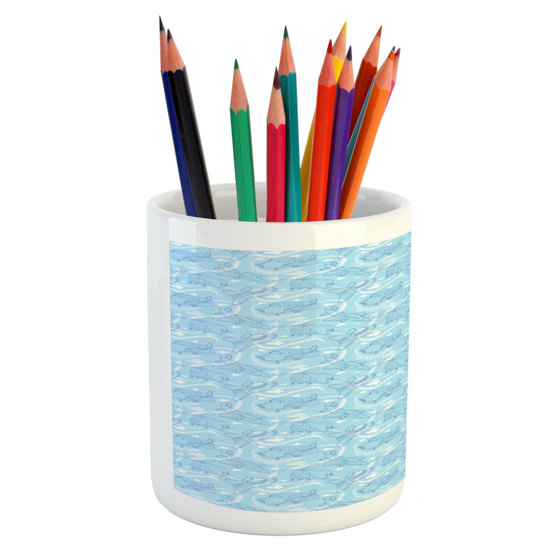 Cloudy Sky Nursery Pencil Pen Holder