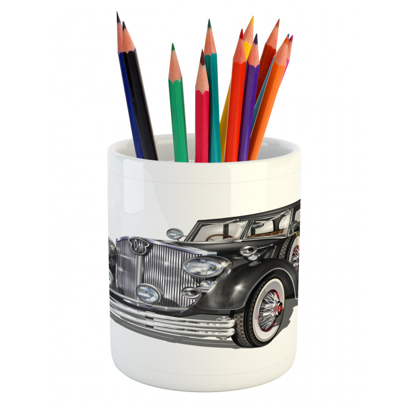 Realistic Classic Car Pencil Pen Holder