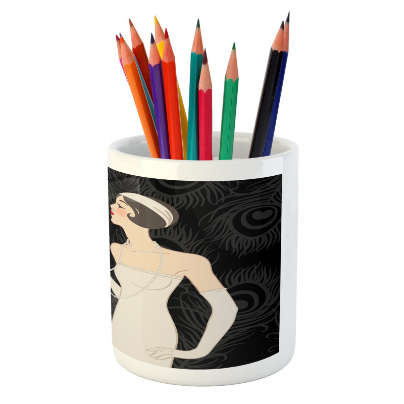 Art Deco Design Pencil Pen Holder