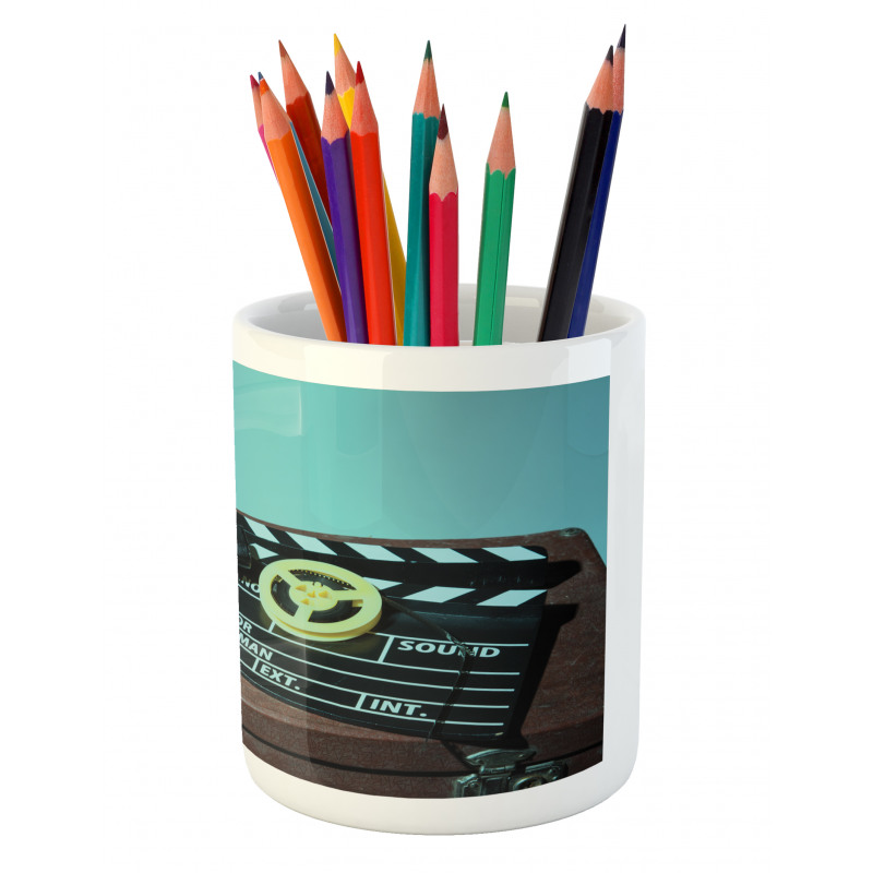 Camera Clapper Pencil Pen Holder