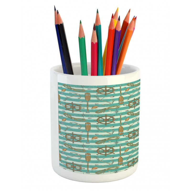 Grungy Nautical Pencil Pen Holder