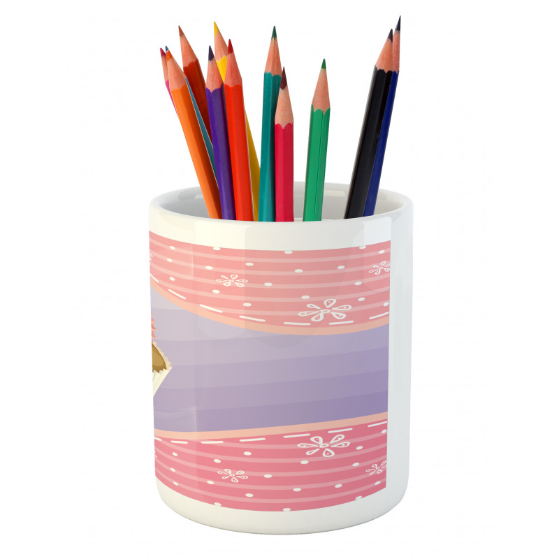 Yummy Pastry Floral Pencil Pen Holder