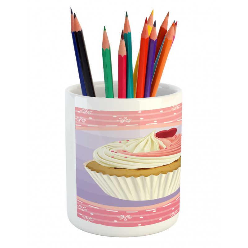 Yummy Pastry Floral Pencil Pen Holder