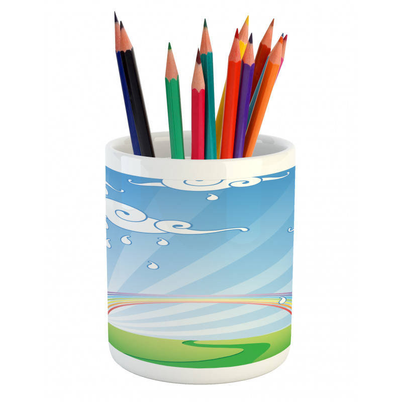 Sun Beams Behind a Hill Pencil Pen Holder