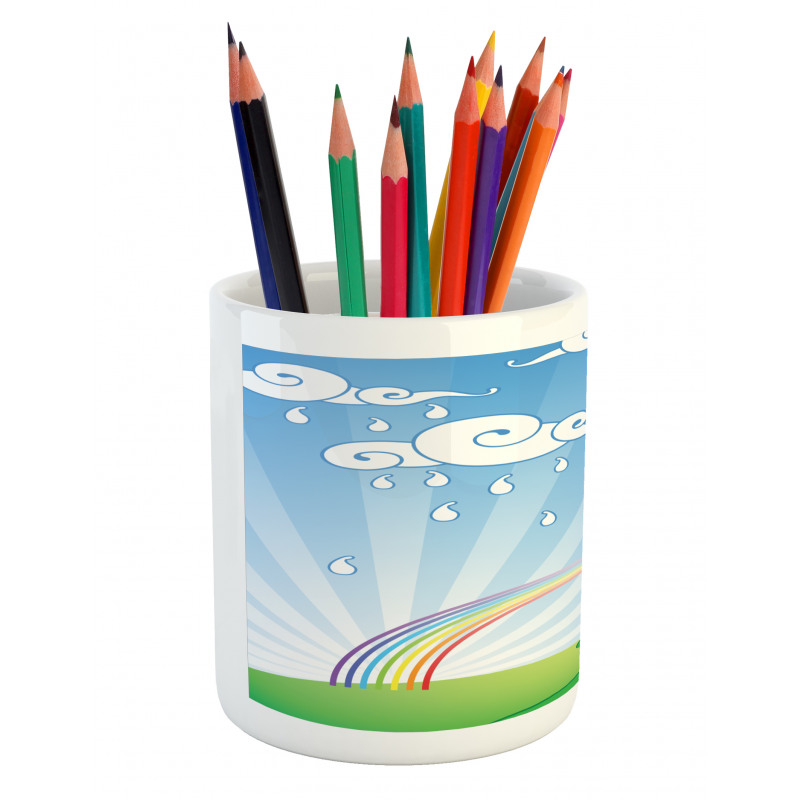 Sun Beams Behind a Hill Pencil Pen Holder