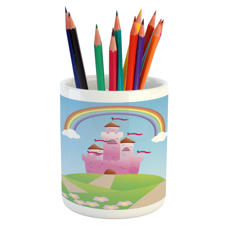 Clouds Princess Castle Pencil Pen Holder