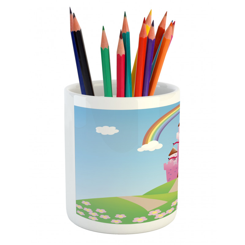 Clouds Princess Castle Pencil Pen Holder