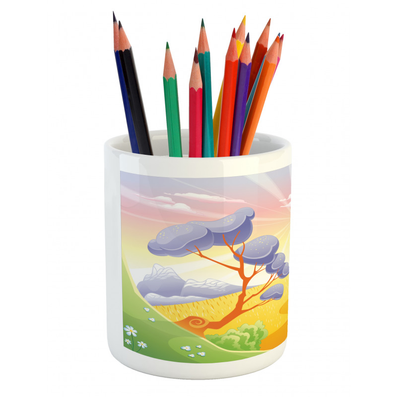 Cartoon Style Tower Pencil Pen Holder