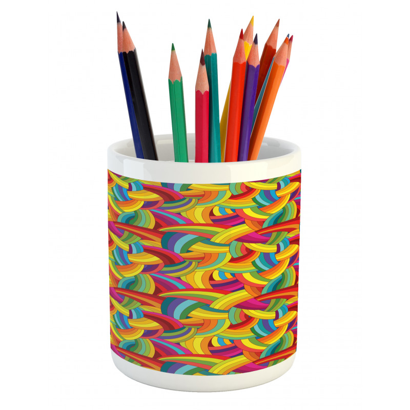 Colorful Rainbow Pencil Pen Holder