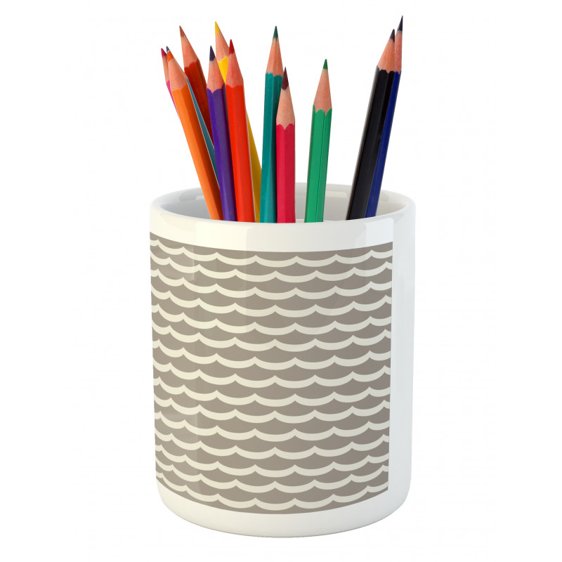 Fish Scale Wavy Rows Pencil Pen Holder