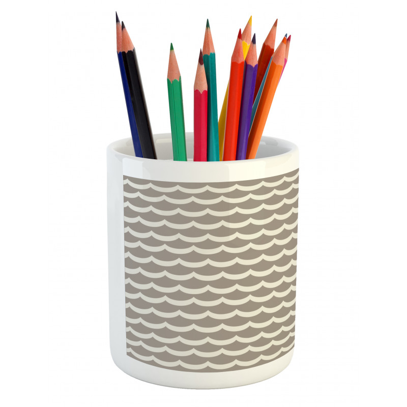 Fish Scale Wavy Rows Pencil Pen Holder