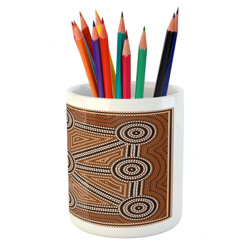 Aboriginal Patterns Pencil Pen Holder