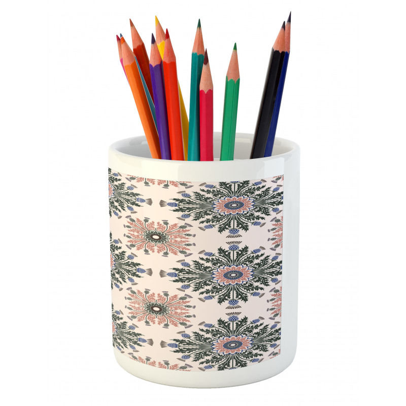 Ornament Print Pencil Pen Holder