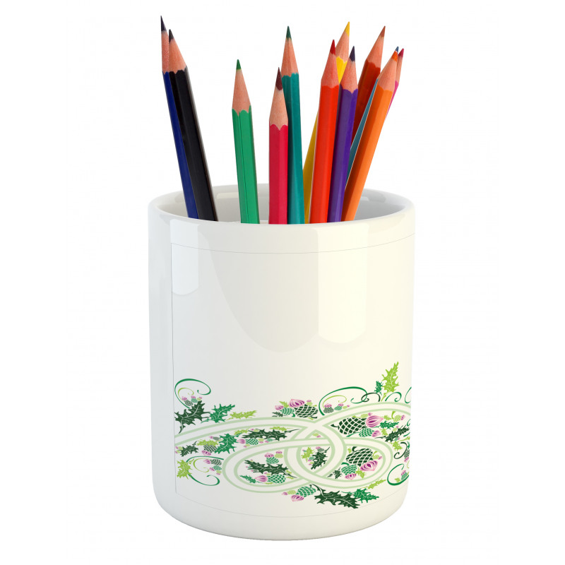 Border Style Ornament Pencil Pen Holder