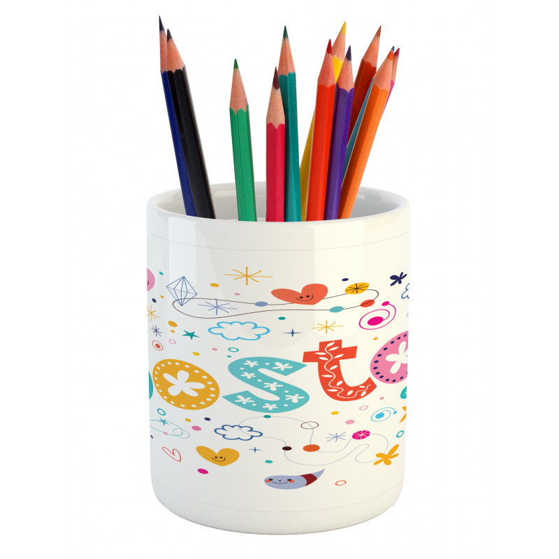 Doodle Hand Drawn Pencil Pen Holder