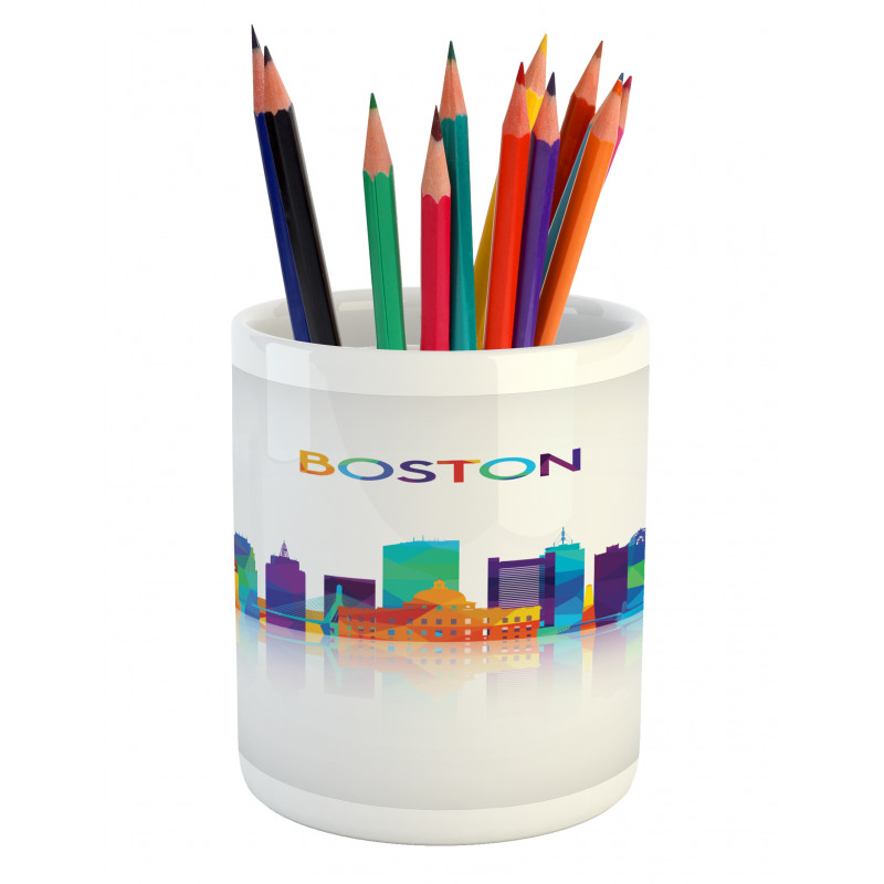 City Skyline Silhouette Pencil Pen Holder