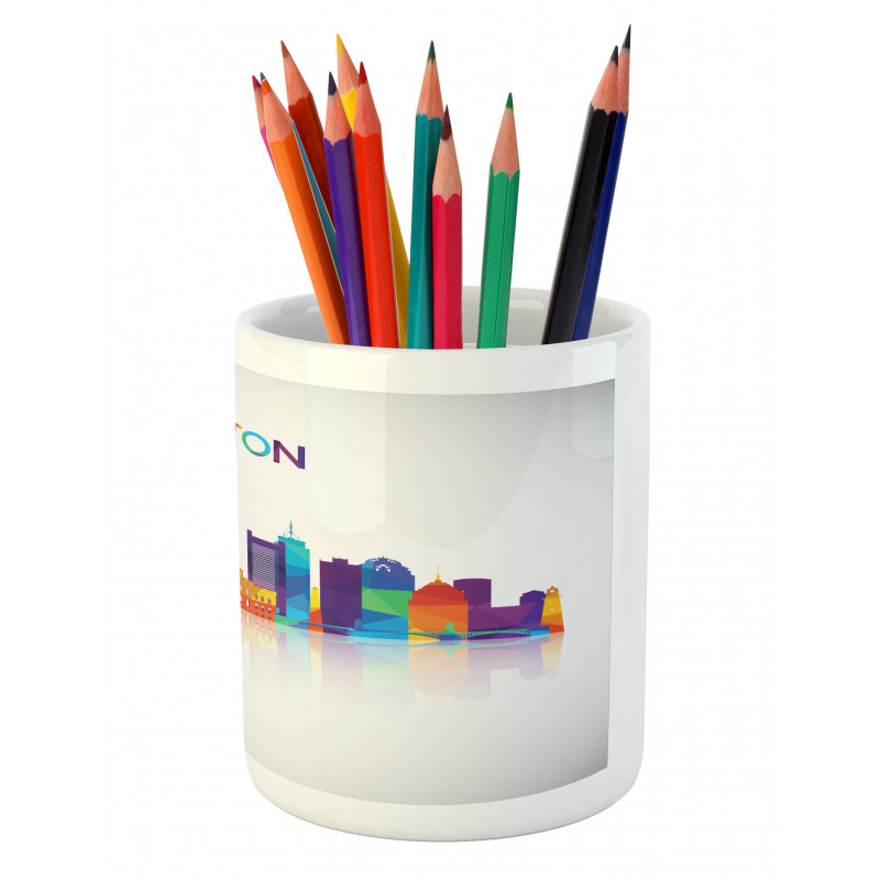 City Skyline Silhouette Pencil Pen Holder