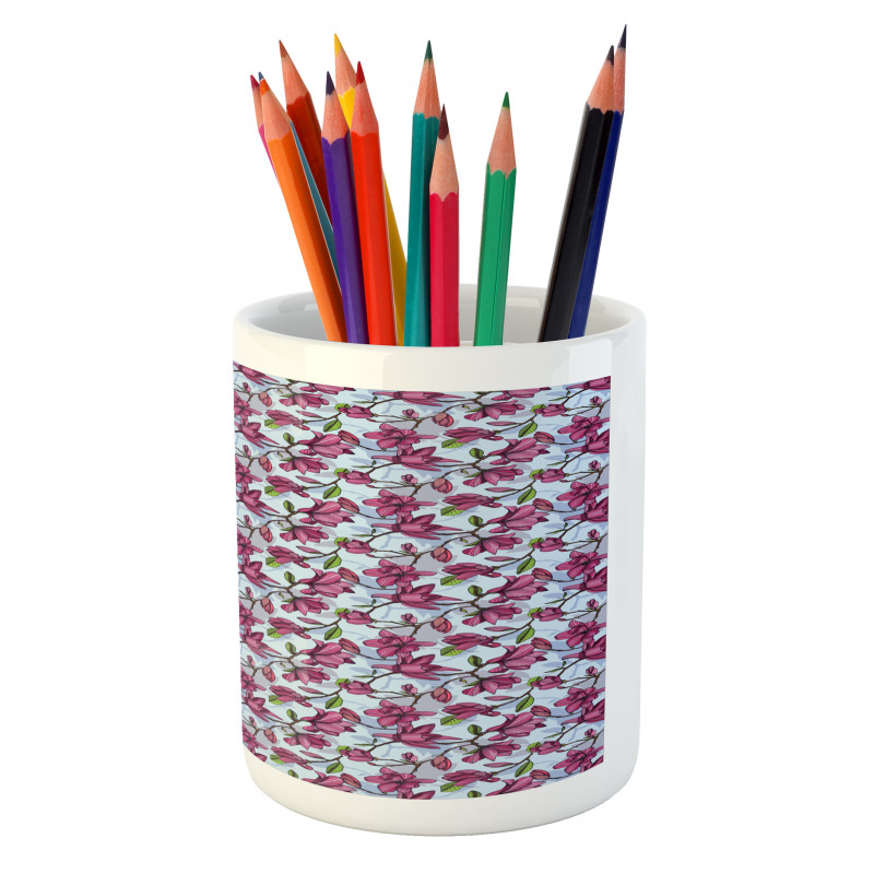 Flowering Branches Pencil Pen Holder