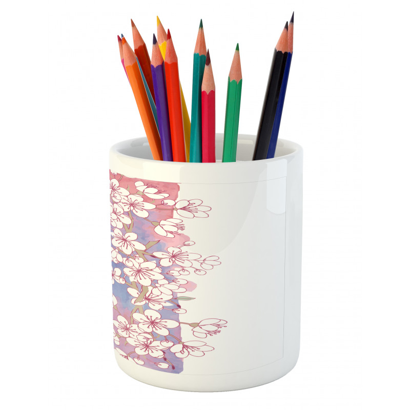 Japanese Spring Bloom Pencil Pen Holder