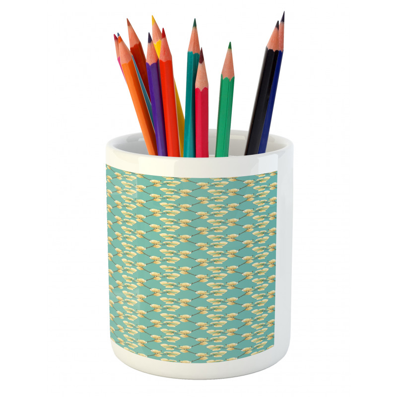 Sprouting Flower Twigs Pencil Pen Holder