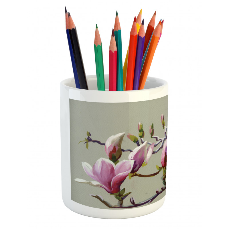 Waxwing Sparrow Bird Pencil Pen Holder