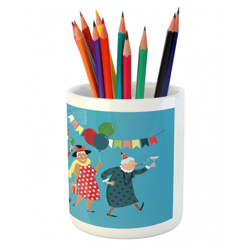 Mature Ladies Dance Pencil Pen Holder