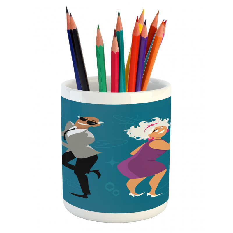 Old Couple Dancing Pencil Pen Holder