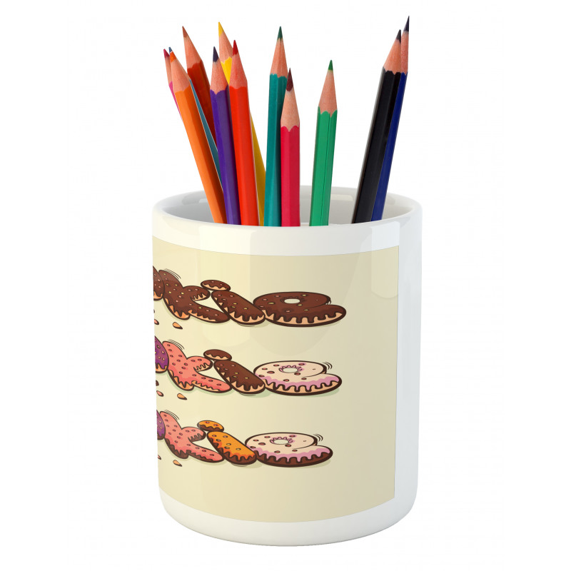 Doodle Style Bakery Theme Pencil Pen Holder