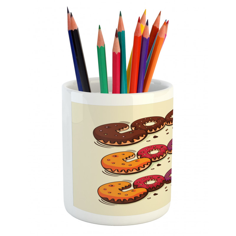 Doodle Style Bakery Theme Pencil Pen Holder