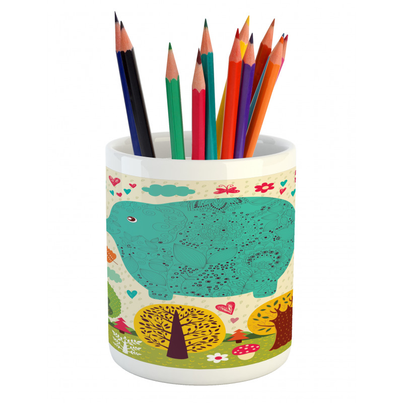 Doodle Nature Woodland Pencil Pen Holder