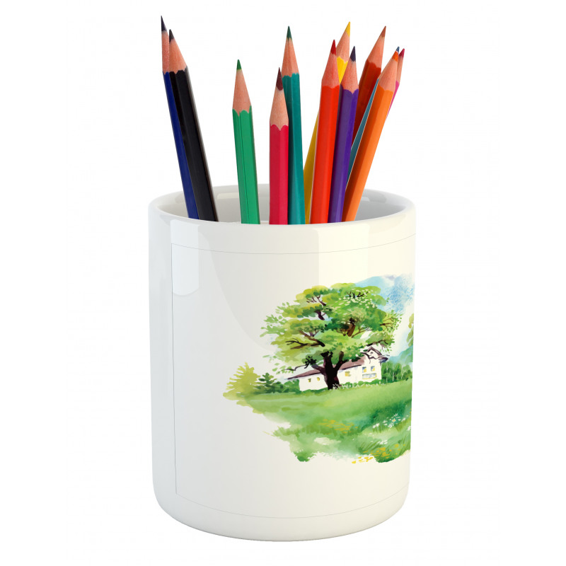 Rural Life in the Nature Pencil Pen Holder