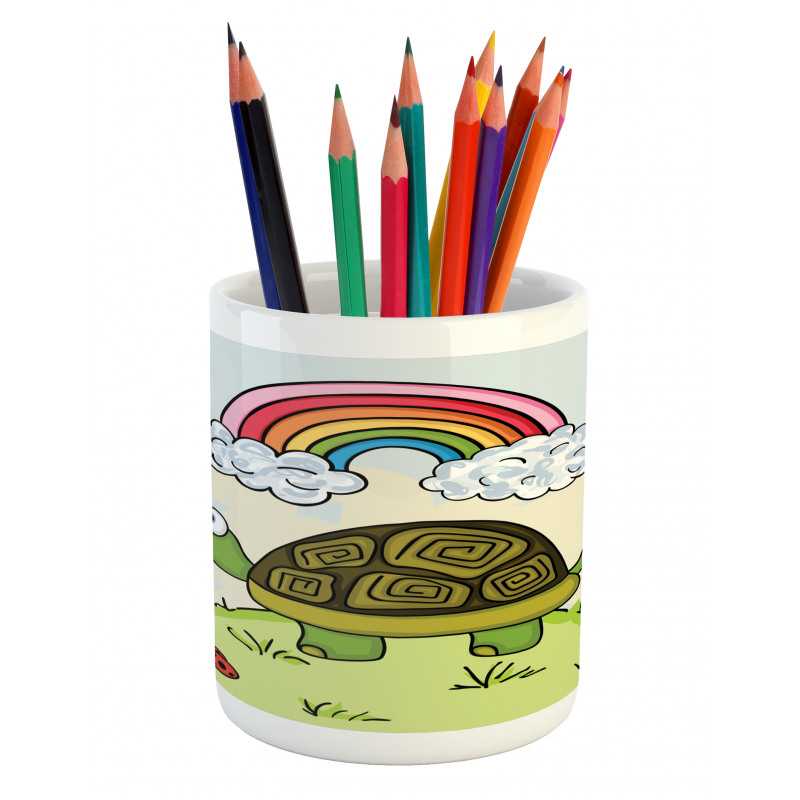 Cartoon Hill Nature Pencil Pen Holder