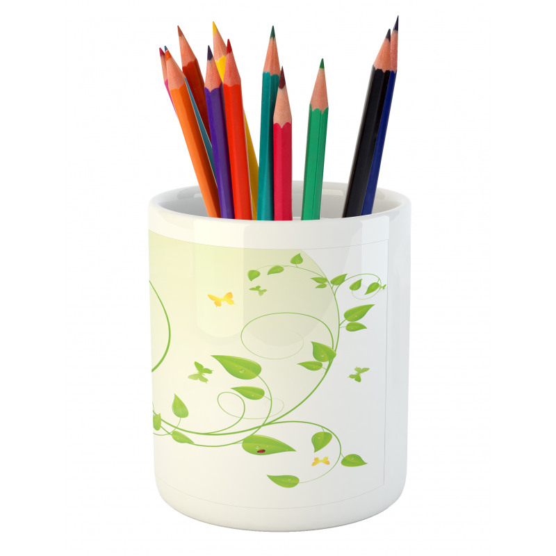 Flourishing Sapling Leaves Pencil Pen Holder