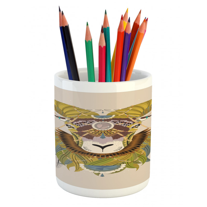 Animal Head Pencil Pen Holder