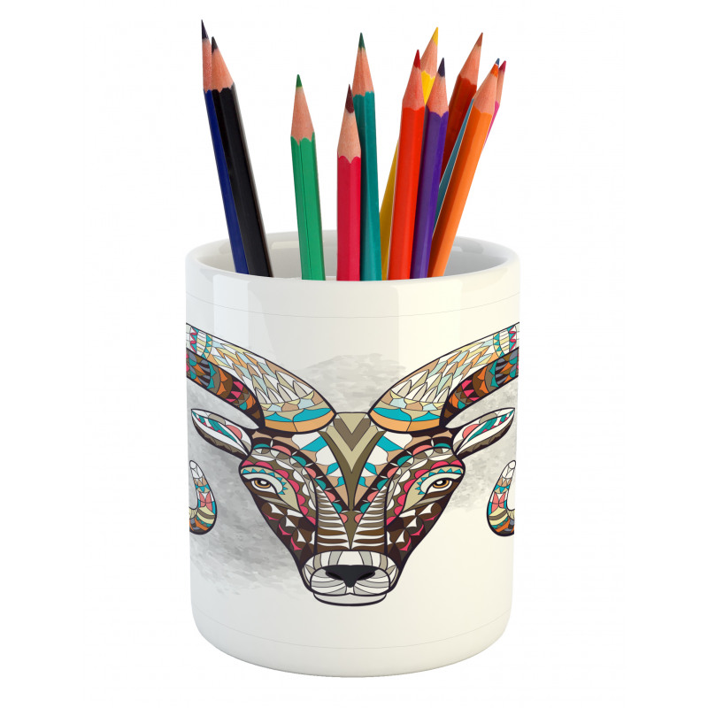 Colorful Totem Head Pencil Pen Holder