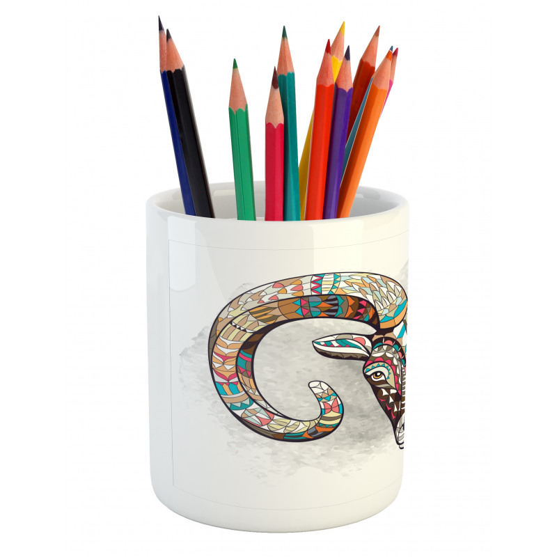 Colorful Totem Head Pencil Pen Holder