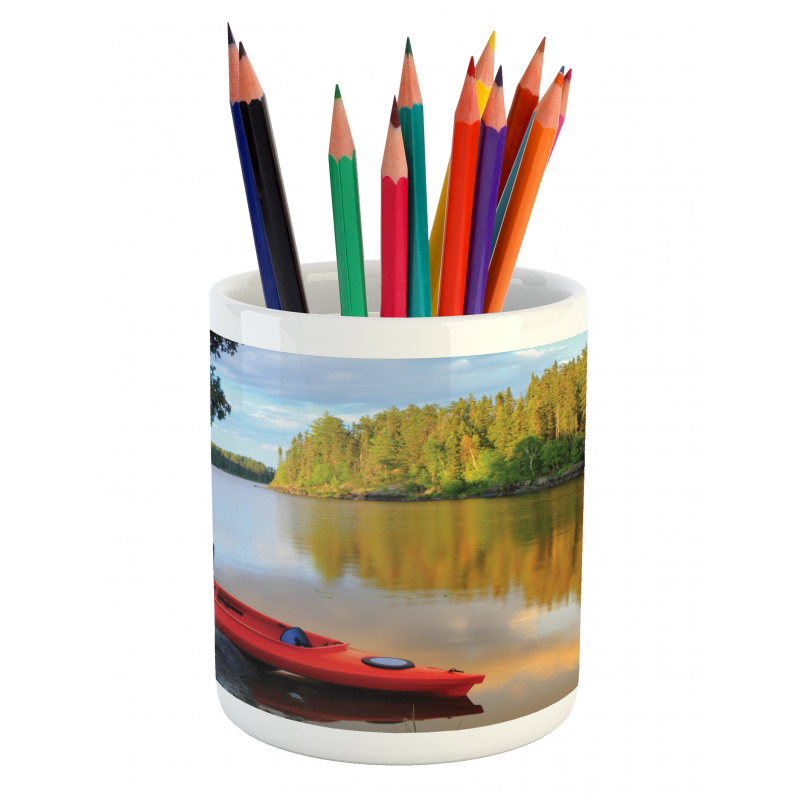 Canoe Lake Autumn Pencil Pen Holder