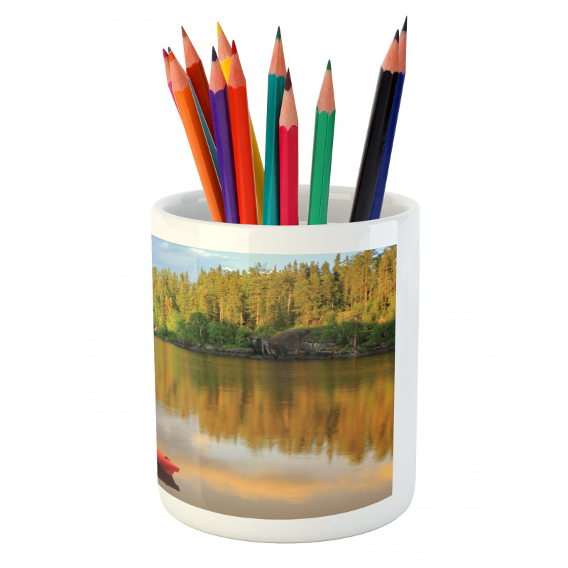 Canoe Lake Autumn Pencil Pen Holder