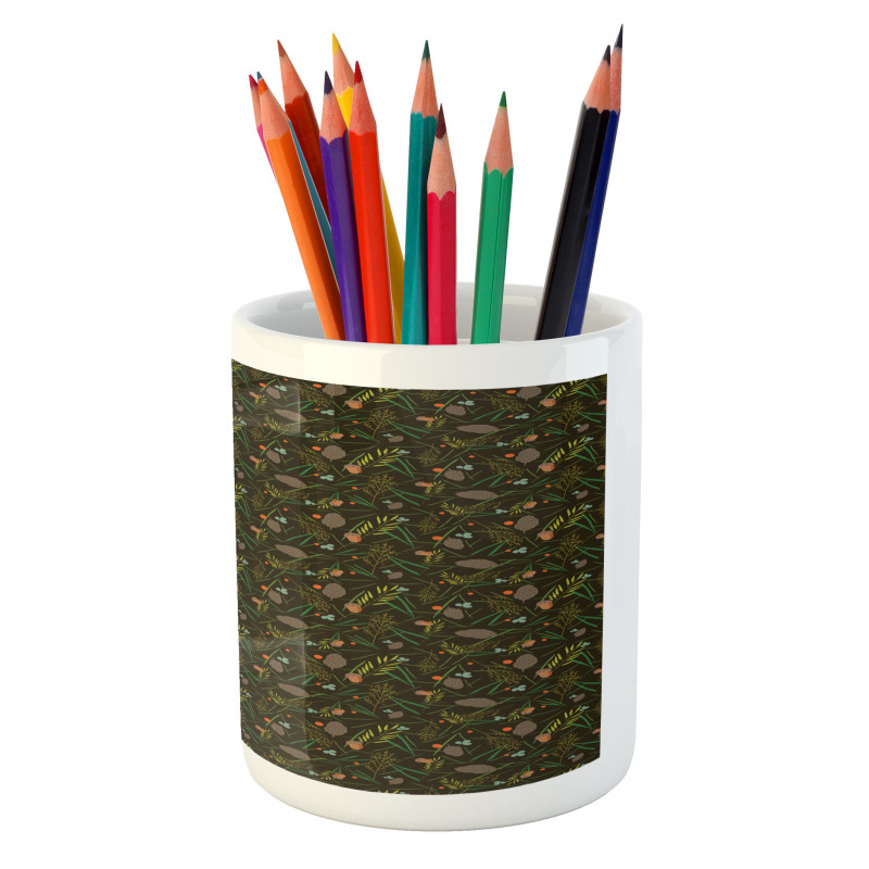 Cones Fir Needles Leaves Pencil Pen Holder