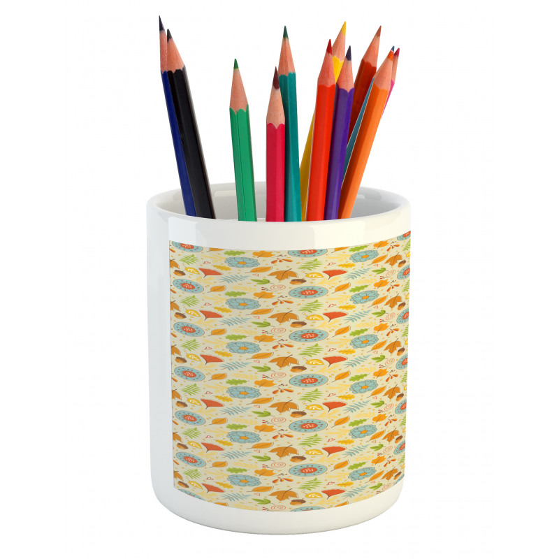 Hand Drawn Flower Doodle Pencil Pen Holder