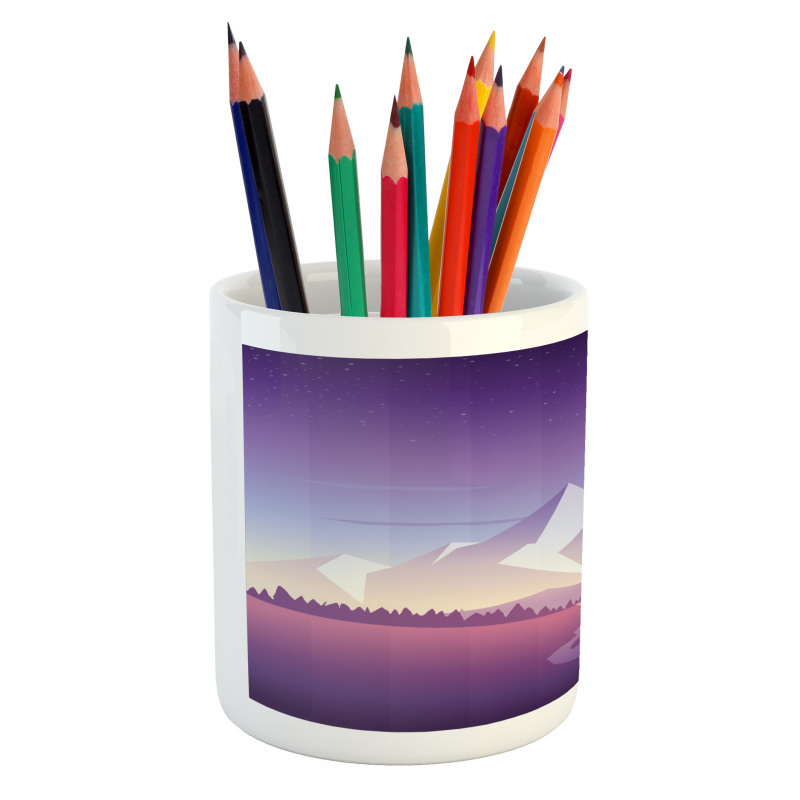 Mountain Scenery Pencil Pen Holder