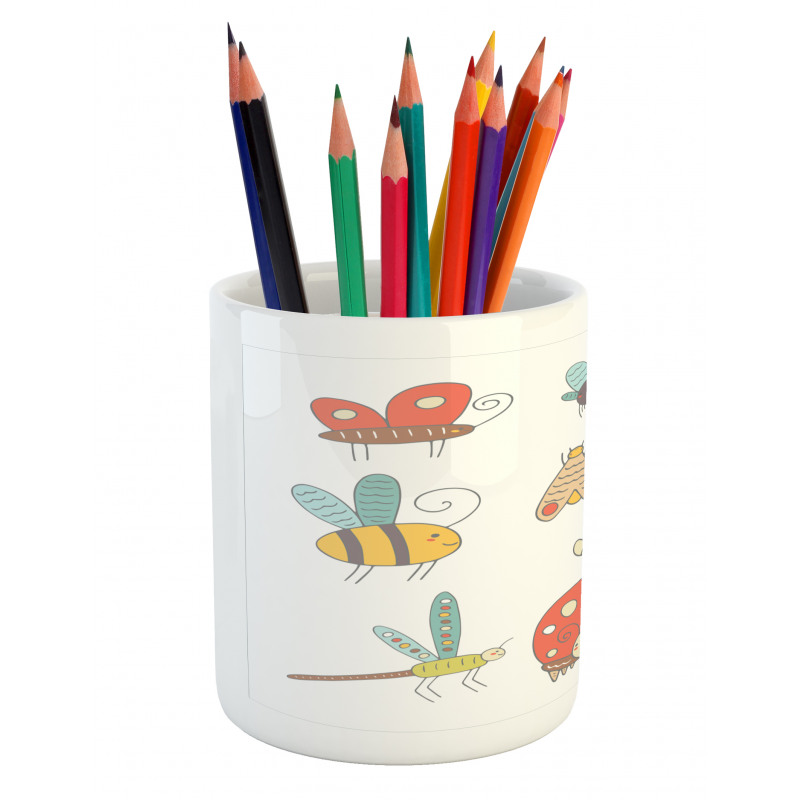 Nursery Doodle Bugs Pencil Pen Holder