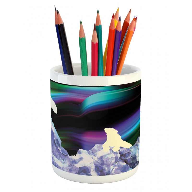 Aurora Borealis Ice Pencil Pen Holder