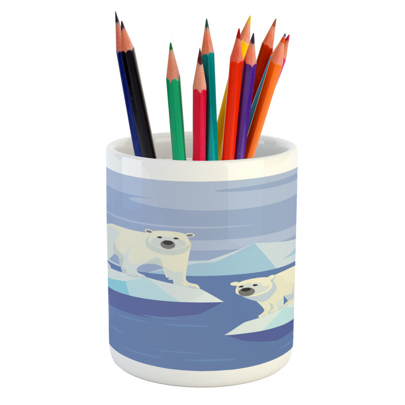 Icy Rocks Habitat Pencil Pen Holder